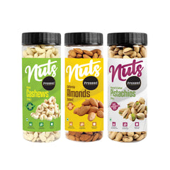 PROSEED Premium Dry Fruits Combo Pack | Almonds-300g x1, Cashew (W-320)-250g x 1 & Pista-200g x 1 | Diwali Dry Fruits Pack | Dry Fruits Combo | Whole Rich of Nutritions | Tasty and Healthy