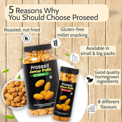 Jowar Puffs Pani Puri, 150g Healthy Slow Roasted Tasty Snacks | Millet Snack | 100% Veg | Gluten FreeNo added Sugar, No Trans-Fat