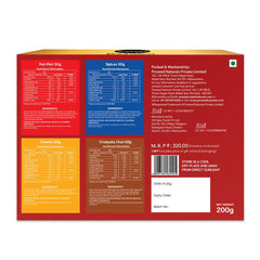 Proseed Jowar Puffs Gift Box (Cheese, Chatpata Chaat, Spices & Peri Peri) | 50g x 4 Packs (Total 200g) | Slow Roasted & 100% Veg | No Refined Flour, Sugar & Trans-Fat | Gluten Free | No Palm Oil (Red)