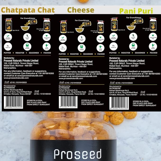 Jowar Puffs Pani Puri, Chatpata Chat & Cheese, 150g x 3 Slow Roasted | Healthy Millet Snack |Gluten Free, No Transfat, No added Sugar| Pack of 3