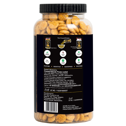 Jowar Puffs Chatpata Chat, 150g Healthy Slow Roasted Tasty Snacks | Millet Snack | 100% Veg | Gluten Free, No added Sugar, No Trans-Fat | Pack of 1