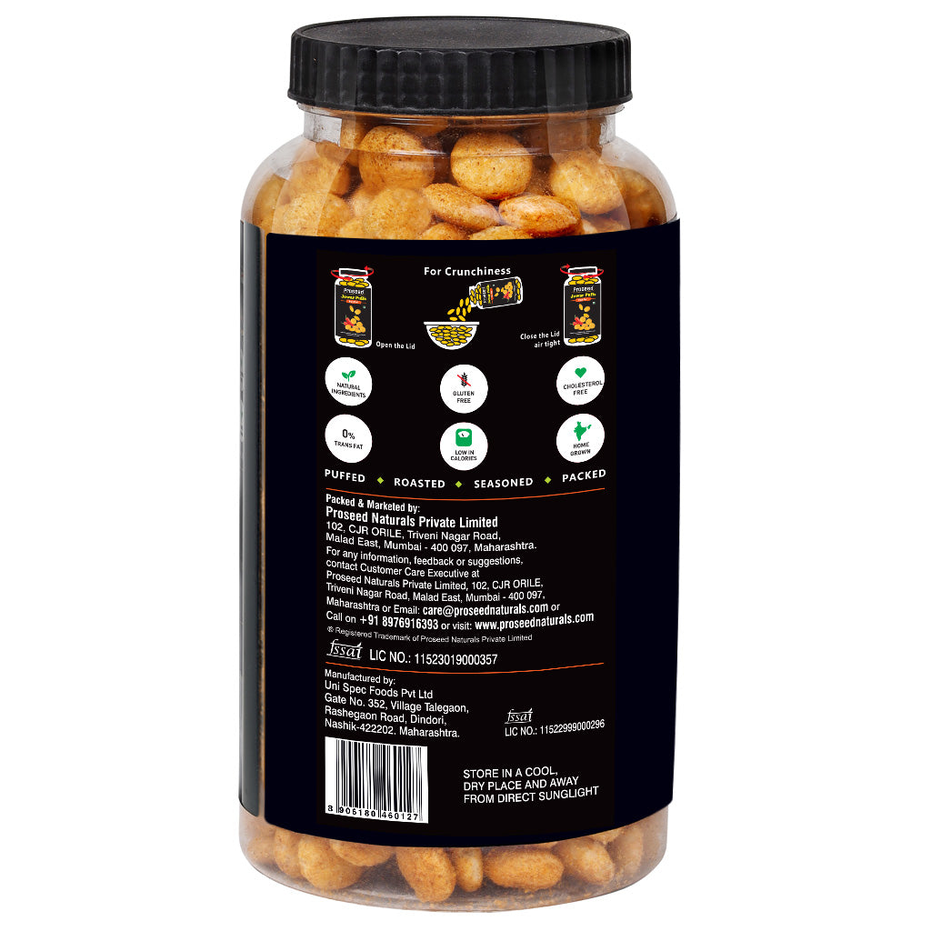 Jowar Puffs Peri Peri, 150g Healthy Slow Roasted Tasty Snacks | Millet Snack | 100% Veg | Gluten Free, No added Sugar, No Trans-Fat | Pack of 1